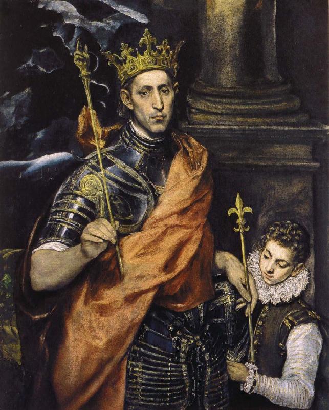 El Greco St Louis,King of France,with a Page Germany oil painting art